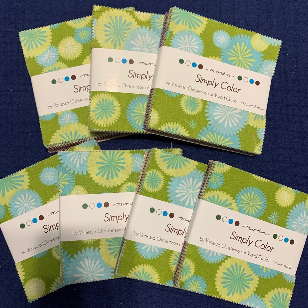 Lot of Moda Simply Color Charm Packs
